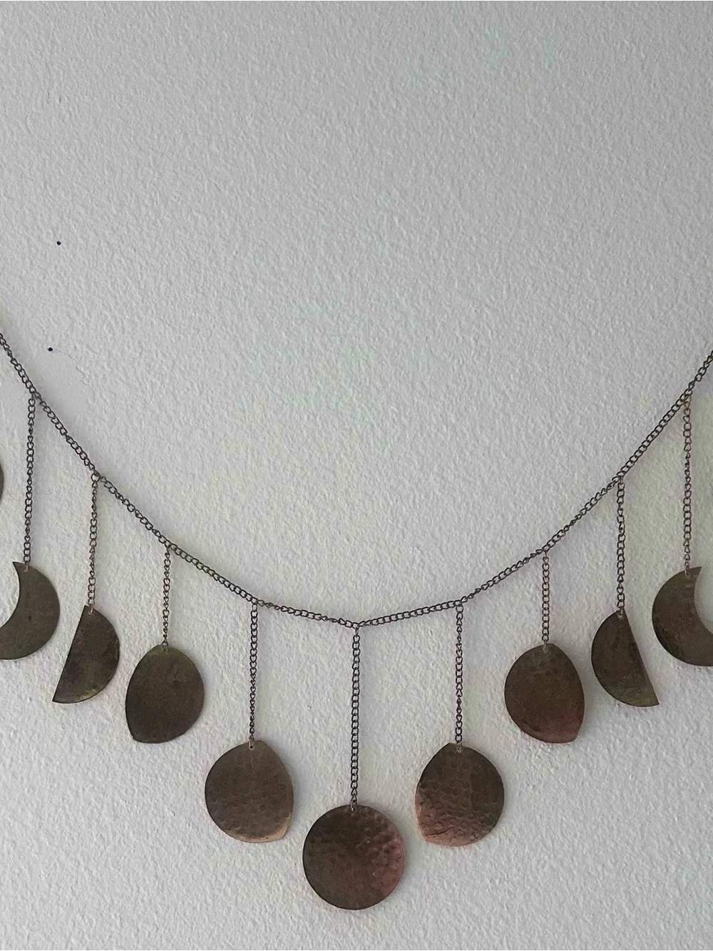 Brass Moon Phase Wall Hanging - Copper